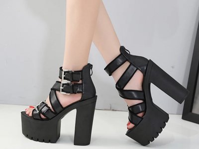 Zapatilla Abierta con Plataforma de 6.5cm