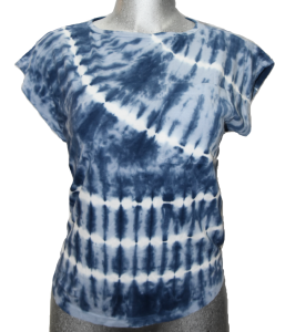 Blusa Teñida Manga Super Corta y Cuello Redondo - Talla Chica